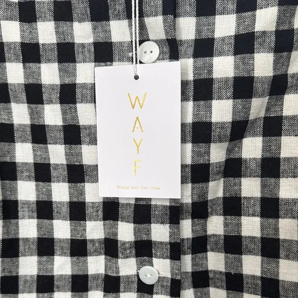 Wayf Black and White Checkered Top - Picture 5 of 7